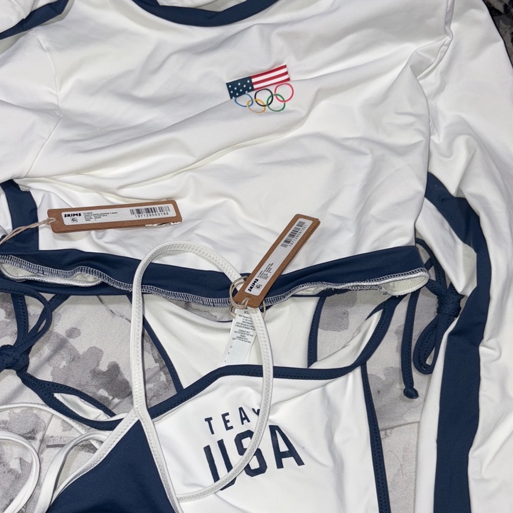 SKIMS x Team USA Olympics 3-Piece Swim Set XS (NWT/NWOT)” LIMITED EDITION